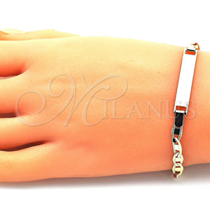 Gold Filled Bracelet — ID Bracelet Polished 03.63. Gauge 05 MM Thickness — main product view — SKU 144595 | Oro Laminado brazalete — ID Bracelet pulido 03.63. Gauge 05 MM Thickness — SKU 144595