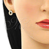 Gold Filled Ring — Stud Earring Initials Design with White Micro Pave — alternate product view — SKU 144636 | Oro Laminado anillo — Stud Earring Initials diseño with blanco Micro Pave — SKU 144636