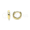 Oro Laminado Huggie Hoop, Gold Filled Style Polished, Golden Finish, 02.210.0566.10