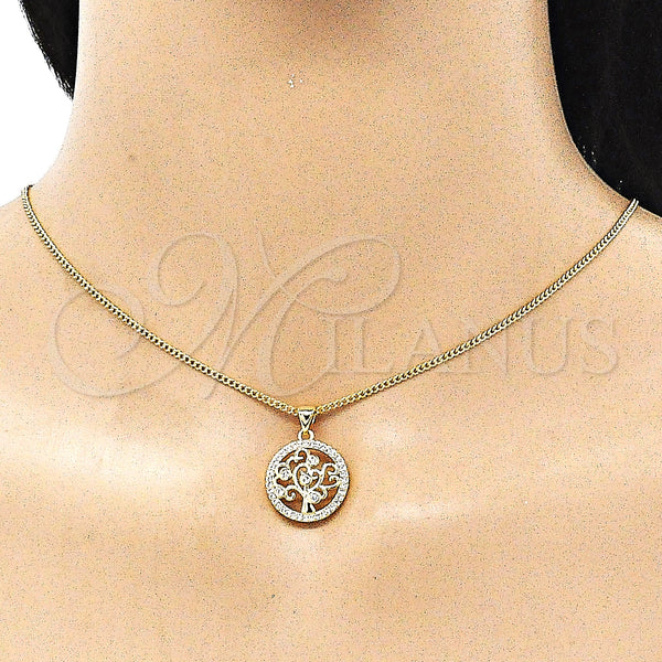 Gold Filled Ring — Earring and Pendant Adult Set Tree Design with — alternate product view — SKU 144707 | Oro Laminado anillo — Earring and Pendant Adult Set Tree diseño with — SKU 144707