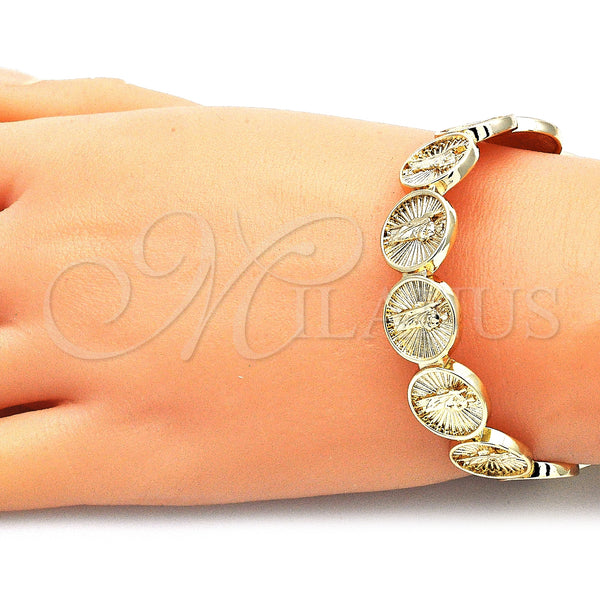 Gold Filled Jewelry — Individual Bangle San Judas Design Polished 07. 14 — alternate product view — SKU 144756 | Oro Laminado joyería — Individual Bangle San Judas diseño pulido 07. 14 — SKU 144756