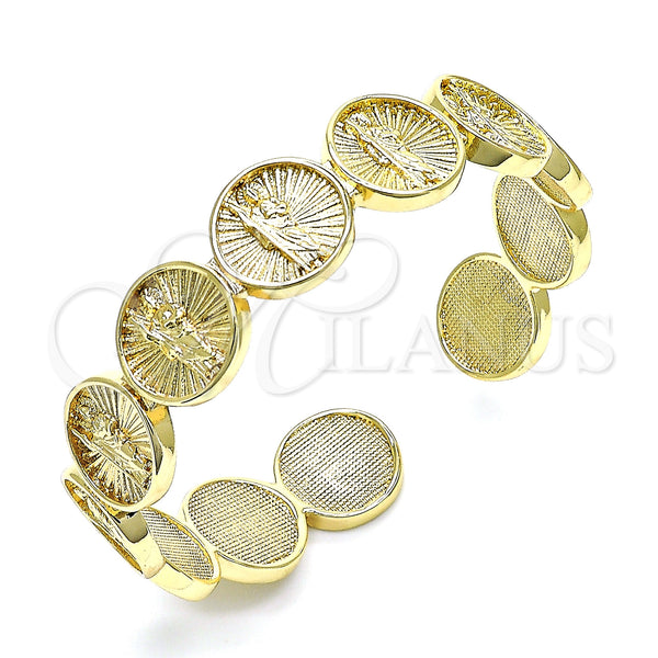 Gold Filled Jewelry — Individual Bangle San Judas Design Polished 07. 14 — main product view — SKU 144756 | Oro Laminado joyería — Individual Bangle San Judas diseño pulido 07. 14 — SKU 144756