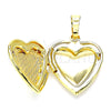 Oro Laminado Locket Pendant, Gold Filled Style Heart and Bow Design, Polished, Golden Finish, 05.117.0003