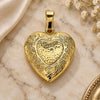 Oro Laminado Locket Pendant, Gold Filled Style Heart Design, Polished, Golden Finish, 05.117.0004