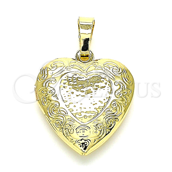 Gold Filled Pendant — Locket Pendant Heart Design Polished 05. — main product view — SKU 144772 | Oro Laminado dije — Locket Pendant corazón diseño pulido 05. — SKU 144772