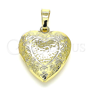Gold Filled Pendant — Locket Pendant Heart Design Polished 05. — main product view — SKU 144772 | Oro Laminado dije — Locket Pendant corazón diseño pulido 05. — SKU 144772