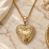 Oro Laminado Pendant Necklace, Gold Filled Style Heart Design, Polished, Golden Finish, 04.117.0016.20 (02 MM Thickness, 20 Inches Length)