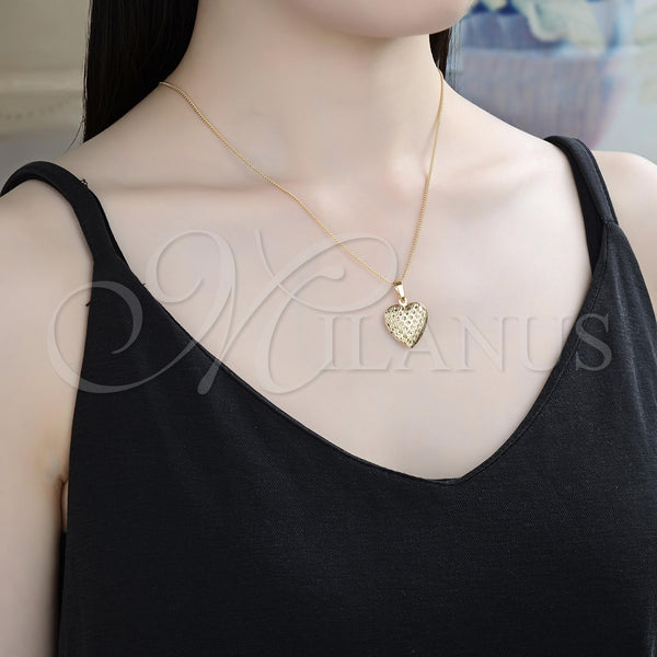 Gold Filled Pendant — Locket Pendant Heart Design Polished 05. — alternate product view — SKU 144784 | Oro Laminado dije — Locket Pendant corazón diseño pulido 05. — SKU 144784