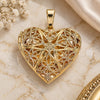 Oro Laminado Locket Pendant, Gold Filled Style Heart Design, Polished, Golden Finish, 05.117.0014