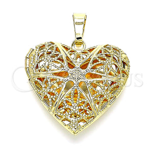 Gold Filled Pendant — Locket Pendant Heart Design Polished 05. — main product view — SKU 144788 | Oro Laminado dije — Locket Pendant corazón diseño pulido 05. — SKU 144788