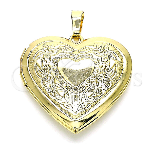 Gold Filled Pendant — Locket Pendant Heart Design Polished 05. — main product view — SKU 144790 | Oro Laminado dije — Locket Pendant corazón diseño pulido 05. — SKU 144790