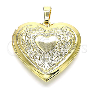Gold Filled Pendant — Locket Pendant Heart Design Polished 05. — main product view — SKU 144790 | Oro Laminado dije — Locket Pendant corazón diseño pulido 05. — SKU 144790