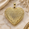 Oro Laminado Locket Pendant, Gold Filled Style Heart Design, Polished, Golden Finish, 05.117.0025