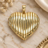 Oro Laminado Locket Pendant, Gold Filled Style Heart Design, Polished, Golden Finish, 05.117.0029