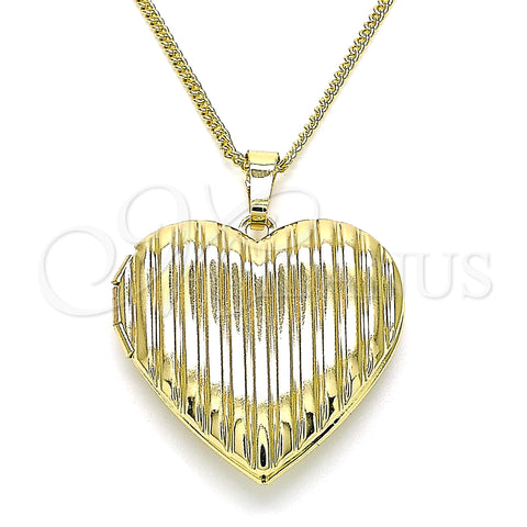 Oro Laminado Pendant Necklace, Gold Filled Style Polished, Golden Finish, 04.117.0036.20 (02 MM Thickness, 20 Inches Length)