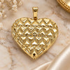 Oro Laminado Locket Pendant, Gold Filled Style Heart Design, Polished, Golden Finish, 05.117.0030