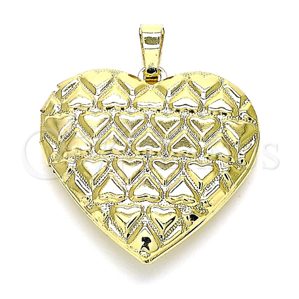 Gold Filled Pendant — Locket Pendant Heart Design Polished 05. — main product view — SKU 144819 | Oro Laminado dije — Locket Pendant corazón diseño pulido 05. — SKU 144819