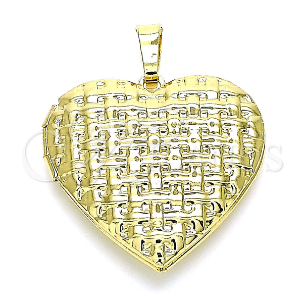 Gold Filled Pendant — Locket Pendant Heart Design Polished 05. — main product view — SKU 144821 | Oro Laminado dije — Locket Pendant corazón diseño pulido 05. — SKU 144821
