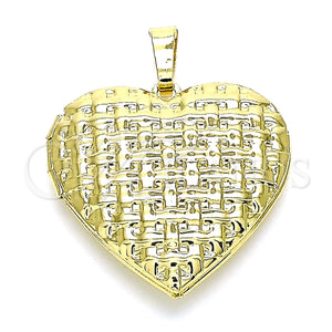 Gold Filled Pendant — Locket Pendant Heart Design Polished 05. — main product view — SKU 144821 | Oro Laminado dije — Locket Pendant corazón diseño pulido 05. — SKU 144821