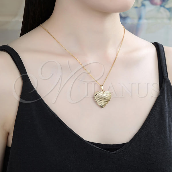 Gold Filled Pendant — Locket Pendant Heart Design Polished 05. — alternate product view — SKU 144823 | Oro Laminado dije — Locket Pendant corazón diseño pulido 05. — SKU 144823