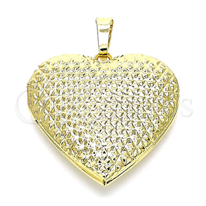 Gold Filled Pendant — Locket Pendant Heart Design Polished 05. — main product view — SKU 144823 | Oro Laminado dije — Locket Pendant corazón diseño pulido 05. — SKU 144823