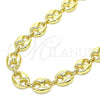 Oro Laminado Basic Necklace, Gold Filled Style Puff Mariner Design, Polished, Golden Finish, 04.63.1411.30 (13 MM Thickness, 30 Inches Length)