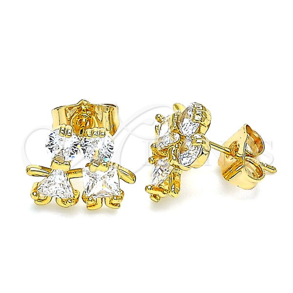 Gold Filled Ring — Stud Earring Little Boy and Little Girl Design — main product view — SKU 144931 | Oro Laminado anillo — Stud Earring Little Boy and Little Girl diseño — SKU 144931