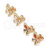 Gold Filled Ring — Stud Earring Butterfly Design with White Cubic Zirconia — alternate product view — SKU 144947 | Oro Laminado anillo — Stud Earring Butterfly diseño with blanco Cubic Zirconia — SKU 144947