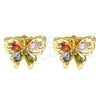 Gold Filled Ring — Stud Earring Butterfly Design with Multicolor Cubic Zirconia — alternate product view — SKU 144948 | Oro Laminado anillo — Stud Earring Butterfly diseño with Multicolor Cubic Zirconia — SKU 144948
