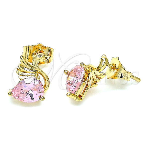 Gold-Filled Swan Earrings 02.387.0031.1 — main product image — SKU 144953 | Aretes de Oro Laminado 02.387.0031.1 — imagen principal del producto — SKU 144953