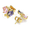 Gold Filled Ring — Stud Earring Butterfly Design with Amethyst and Pink — alternate product view — SKU 144964 | Oro Laminado anillo — Stud Earring Butterfly diseño with Amethyst and Pink — SKU 144964