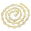 Oro Laminado Basic Necklace, Gold Filled Style Puff Mariner Design, Polished, Golden Finish, 04.326.0002.22 (08 MM Thickness, 22 Inches Length)