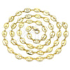 Oro Laminado Basic Necklace, Gold Filled Style Puff Mariner Design, Polished, Golden Finish, 04.326.0002.30 (08 MM Thickness, 30 Inches Length)