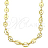 Oro Laminado Basic Necklace, Gold Filled Style Puff Mariner Design, Polished, Golden Finish, 04.326.0002.30 (08 MM Thickness, 30 Inches Length)