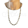Oro Laminado Basic Necklace, Gold Filled Style Puff Mariner Design, Polished, Golden Finish, 04.326.0003.30 (10 MM Thickness, 30 Inches Length)