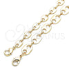 Oro Laminado Basic Necklace, Gold Filled Style Puff Mariner Design, Polished, Golden Finish, 04.326.0003.30 (10 MM Thickness, 30 Inches Length)