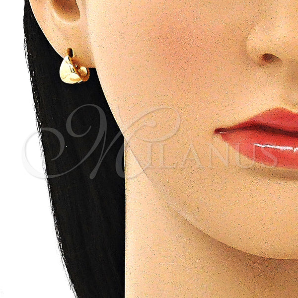 Gold Filled Hoop Earrings — Huggie Hoop Polished 02. — alternate product view — SKU 144984 | Oro Laminado aretes de aro — Huggie Hoop pulido 02. — SKU 144984