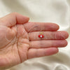 Oro Laminado Fancy Pendant, Gold Filled Style Evil Eye Design, Red Enamel Finish, Golden Finish, 05.341.0047.1