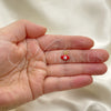 Oro Laminado Fancy Pendant, Gold Filled Style Evil Eye Design, Red Enamel Finish, Golden Finish, 05.341.0047.1
