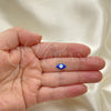 Oro Laminado Fancy Pendant, Gold Filled Style Evil Eye Design, Blue Enamel Finish, Golden Finish, 05.341.0047.3
