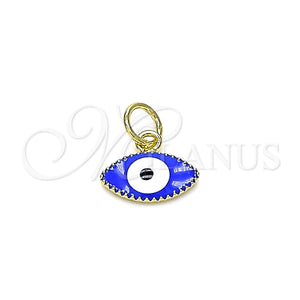 Gold Filled Pendant — Fancy Pendant Evil Eye Design Blue Enamel 05. — main product view — SKU 145001 | Oro Laminado dije — elegante Pendant Evil Eye diseño Blue Enamel 05. — SKU 145001