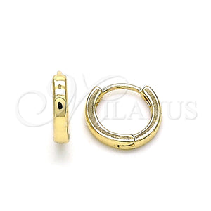 Gold Filled Hoop Earrings — Huggie Hoop Polished 02. — main product view — SKU 145002 | Oro Laminado aretes de aro — Huggie Hoop pulido 02. — SKU 145002