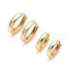 Oro Laminado Huggie Hoop, Gold Filled Style Polished, Golden Finish, 02.195.0133.12