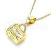 Oro Laminado Pendant Necklace, Gold Filled Style Polished, Golden Finish, 04.342.0060.18 (02 MM Thickness, 18 Inches Length)