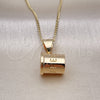 Oro Laminado Pendant Necklace, Gold Filled Style Polished, Golden Finish, 04.342.0060.18 (02 MM Thickness, 18 Inches Length)
