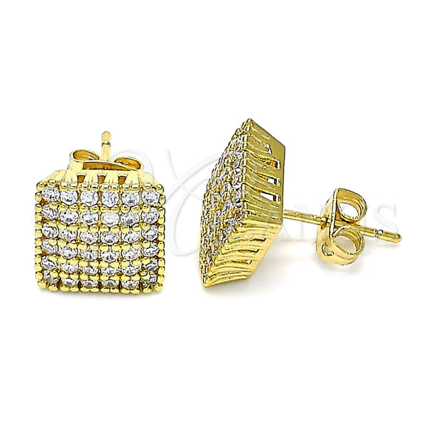 Gold Filled Ring — Stud Earring with White Cubic Zirconia Polished 02. — main product view — SKU 145028 | Oro Laminado anillo — Stud Earring with blanco Cubic Zirconia pulido 02. — SKU 145028