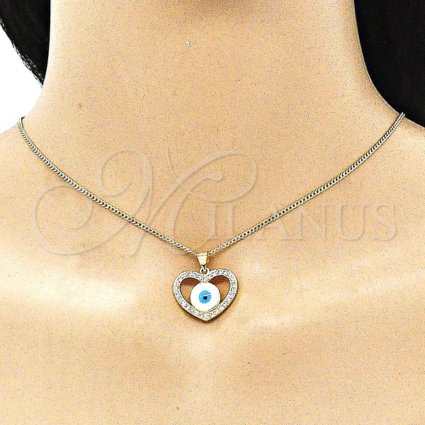Gold Filled Ring — Earring and Pendant Adult Set Evil Eye and — alternate product view — SKU 145071 | Oro Laminado anillo — Earring and Pendant Adult Set Evil Eye and — SKU 145071