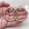 Oro Laminado Large Hoop, Gold Filled Style Hollow Design, Polished, Golden Finish, 02.213.0227.50