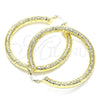 Oro Laminado Large Hoop, Gold Filled Style Hollow Design, Polished, Golden Finish, 02.213.0227.50