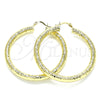 Oro Laminado Large Hoop, Gold Filled Style Hollow Design, Polished, Golden Finish, 02.213.0227.50